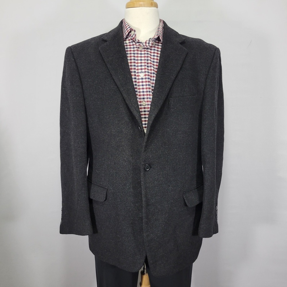 Gianfranco‎ Ruffini Men's Sport Coat Blazer Flannel Wool Silk Cashmere SIze 44R